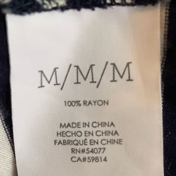 CAbi Striped Round Neck Asymmetrical Top Sz M - Picture 4 of 5